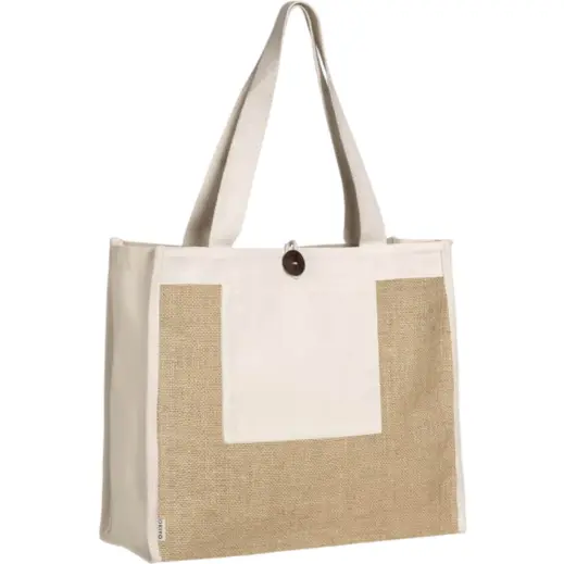 Okiyo Hikari Jute & Cotton Tote Front Unbranded